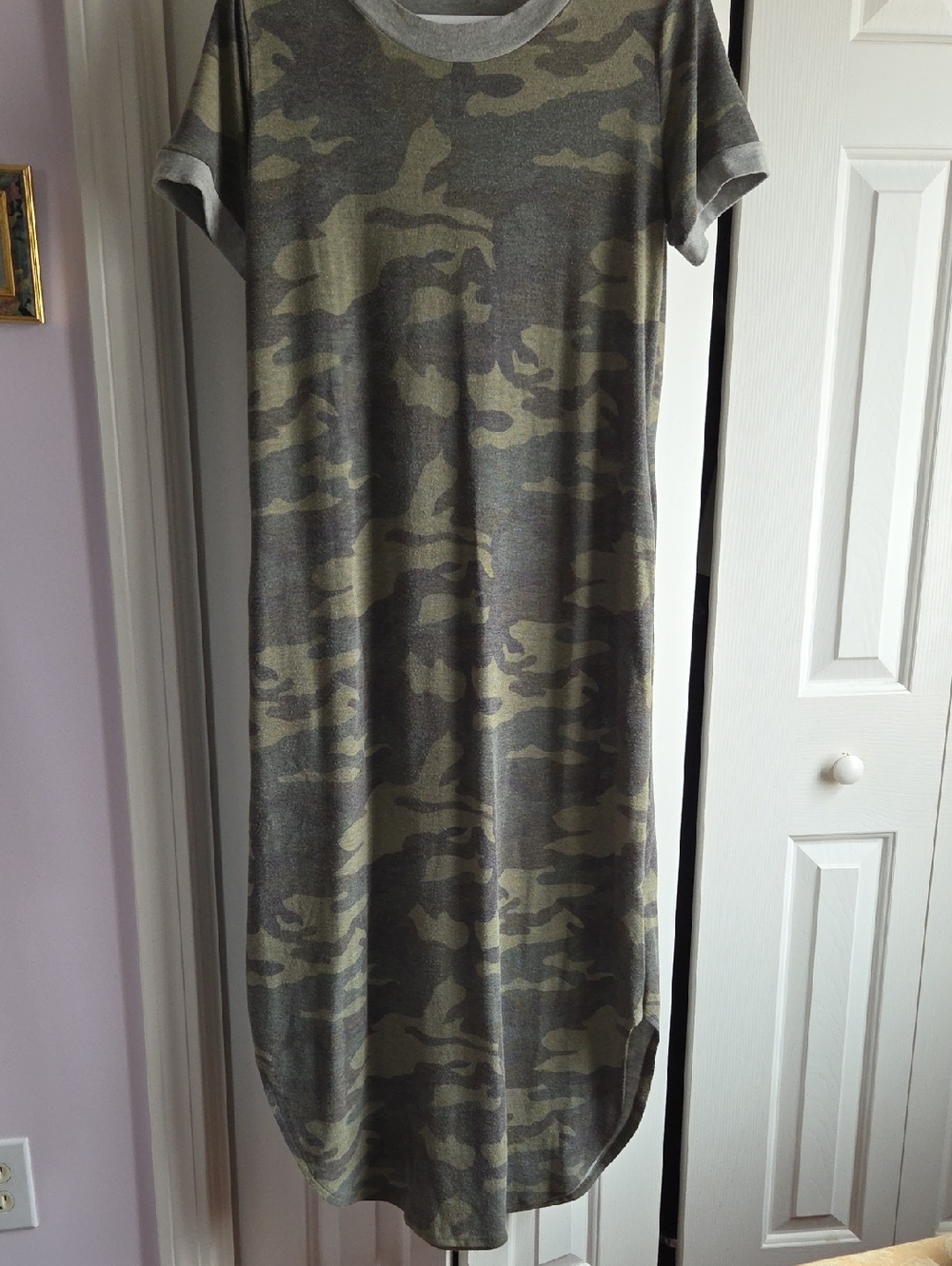 Oddy Camo Maxi Dress with Pockets